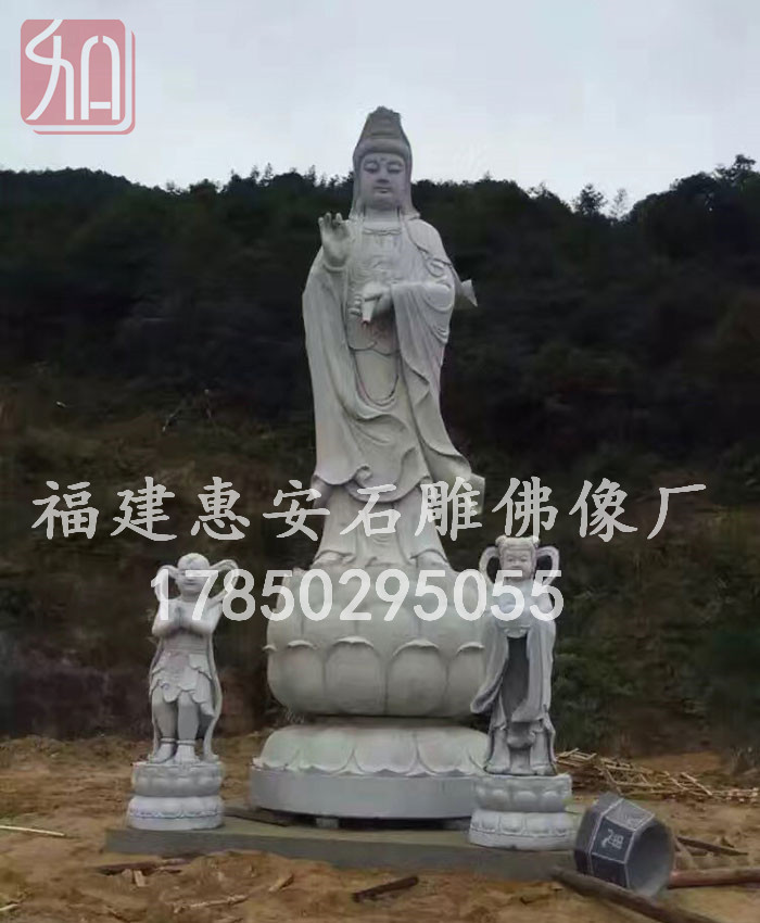 滴水觀音石雕像,石雕佛像底座